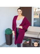 Linda oversize maxi kardigán - burgundi 