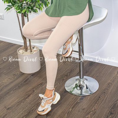 Stella bordázott alakformáló leggings - bézs 