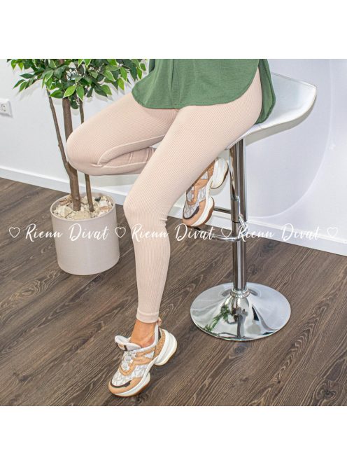 Stella bordázott alakformáló leggings - bézs 