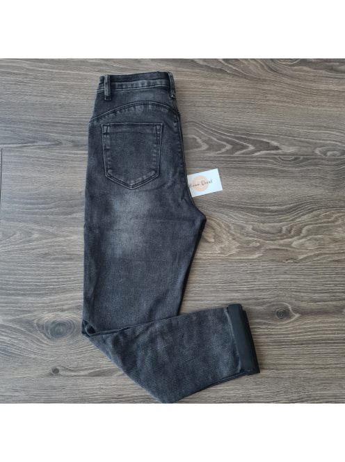 Hanna MOM fit farmer nadrág - PUSH UP + öv - szürke 