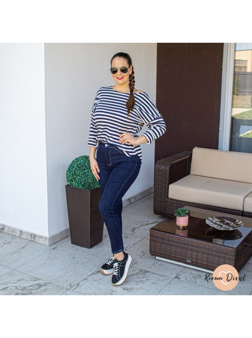 Scarlet csíkos puha felső - sötétkék