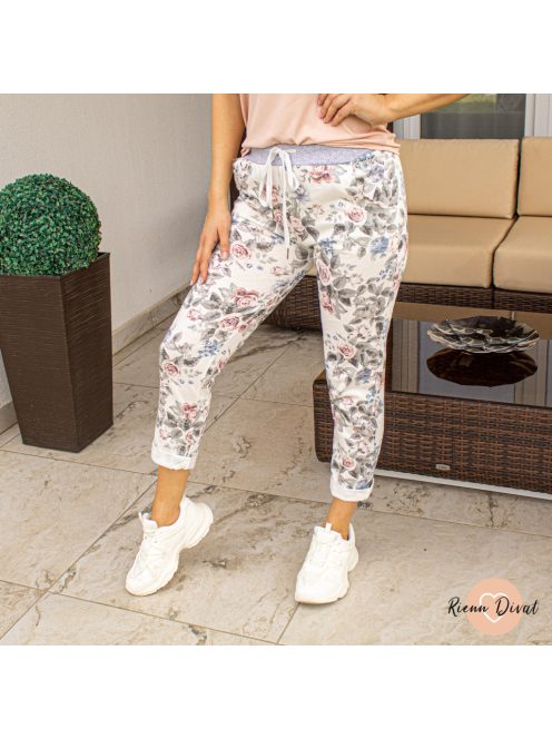 Sunday gumis derekú pamut nadrág - rózsás