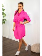 Mona megkötős viszkóz ing tunika - pink