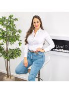 Kitti rugalmas karcsúsított fehér ing 