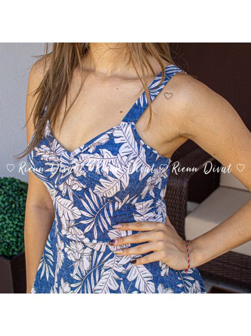 Anna farmer hatású poliamid ruha - PUSH UP 