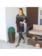 Ivett álom puha oversize tunika - fekete