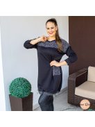 Ivett álom puha oversize tunika - fekete
