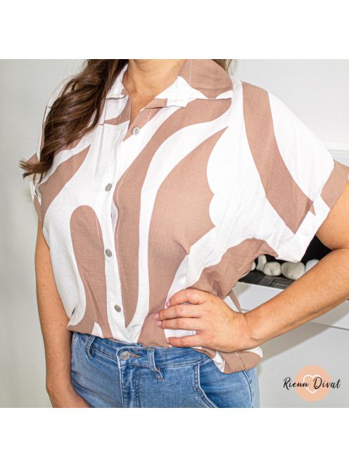 Kiara viszkóz ing blúz - mokka