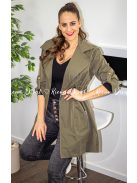 Parka húzott széldzseki - khaki 