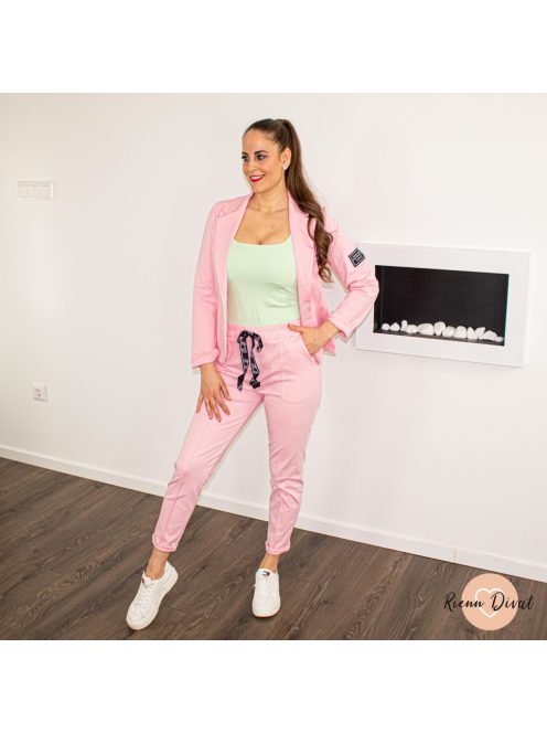 Boston pamut szett (nadrág + blézer) - pink