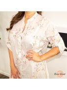 Ada OVERSIZE pamut lenge ing tunika - bézs virágos