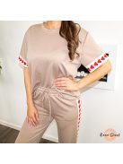 Easy álom puha szívecskés szabadidő szett - mokka