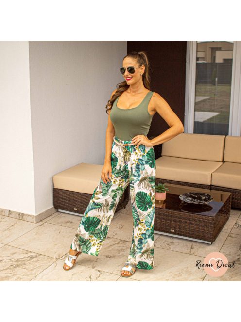 Basic pamut top - khaki 