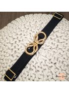 Keaton állítható gumis öv - arany színű csattal