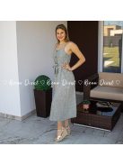 Lídia viszkóz midi ruha - khaki