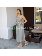 Lídia viszkóz midi ruha - khaki
