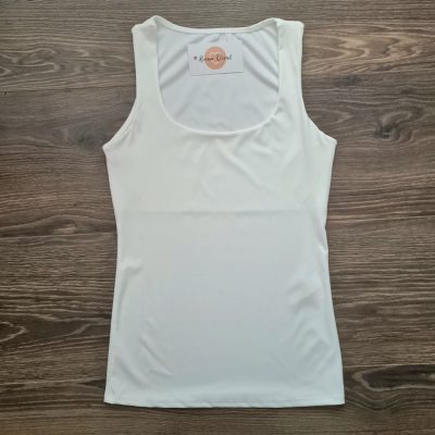 Basic poliamid top - PUSH UP - fehér