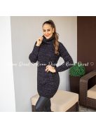 York kötött csillogós tunika - fekete