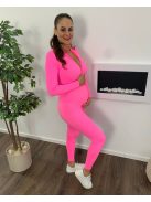 Style extra rugalmas bordázott alakformáló overál - neon pink