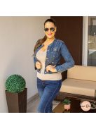 Lulu karcsúsított farmer dzseki díszgombokkal