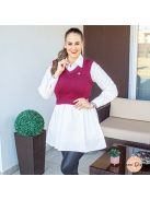 Saci ing tunika mellénnyel - burgundi
