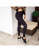 Borneo bordázott alakformáló PUSH UP leggings - fekete 