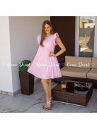 Berill ,,A,, vonaú fodros ujjú ruha - rózsaszín 