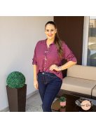 Rozé oversize viszkóz ing tunika - kitűzővel