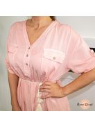 Miriam ultra puha viszkóz ruha - bojtos megkötővel - barack