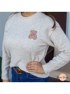 Teddy macis pihe-puha pulóver 