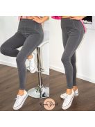 Denim farmer hatású alakformáló leggings PUSH UP - szürke