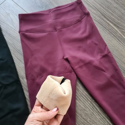 Bonita bundás bélelt alakformáló leggings - burgundi