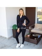 Style extra rugalmas bordázott alakformáló overál - fekete