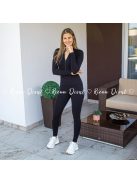 Style extra rugalmas bordázott alakformáló overál - fekete