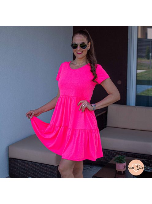 Neon pink loknis pamut ruha 