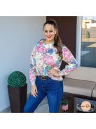 Florence virágmintás puha kötött pulóver