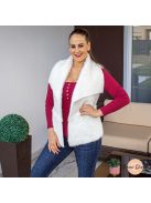 Selly műszőrmés mellény - fehér