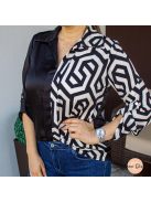 Seva ing tunika - krém - fekete mintás