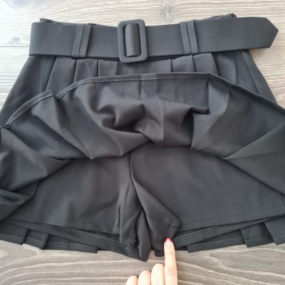 Brno fekete rakott szoknya nadrág + öv - skort