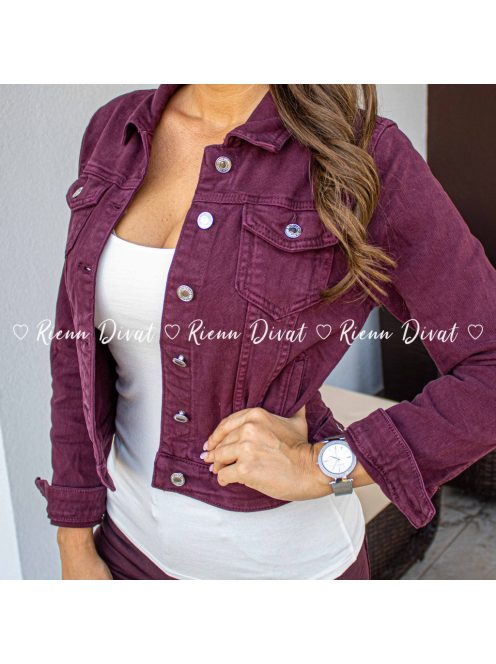 Burgundi rugalmas farmer dzseki 