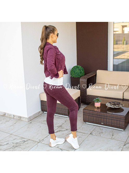 Burgundi rugalmas farmer dzseki 