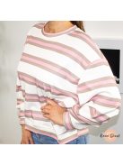 Rotterdam pasztel csíkos pulóver 