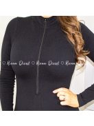 Style extra rugalmas bordázott alakformáló overál - fekete