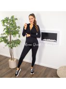 Style extra rugalmas bordázott alakformáló overál - fekete