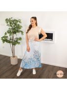 Anette plisszírozott maxi szoknya + öv - kék