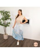 Anette plisszírozott maxi szoknya + öv - kék