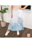 Anette plisszírozott maxi szoknya + öv - kék