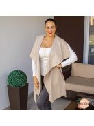 Nora hosszított filc mellény - bézs 