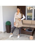 Nora hosszított filc mellény - bézs 