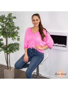 Neon laza szabású puha felső - pink